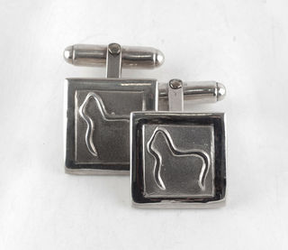 Solid Silver Alpaca Cufflinks