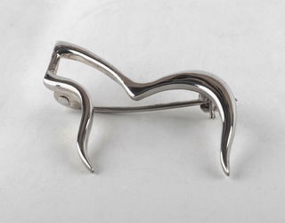 Solid Silver Alpaca Brooch