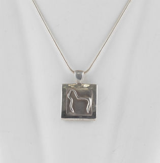 Solid Silver Alpaca Bail Pendant