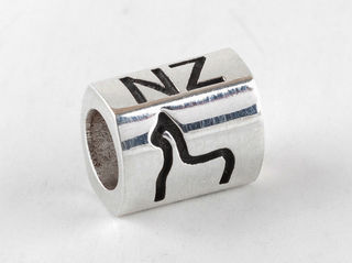 Solid Silver Alpaca Barrel Charm